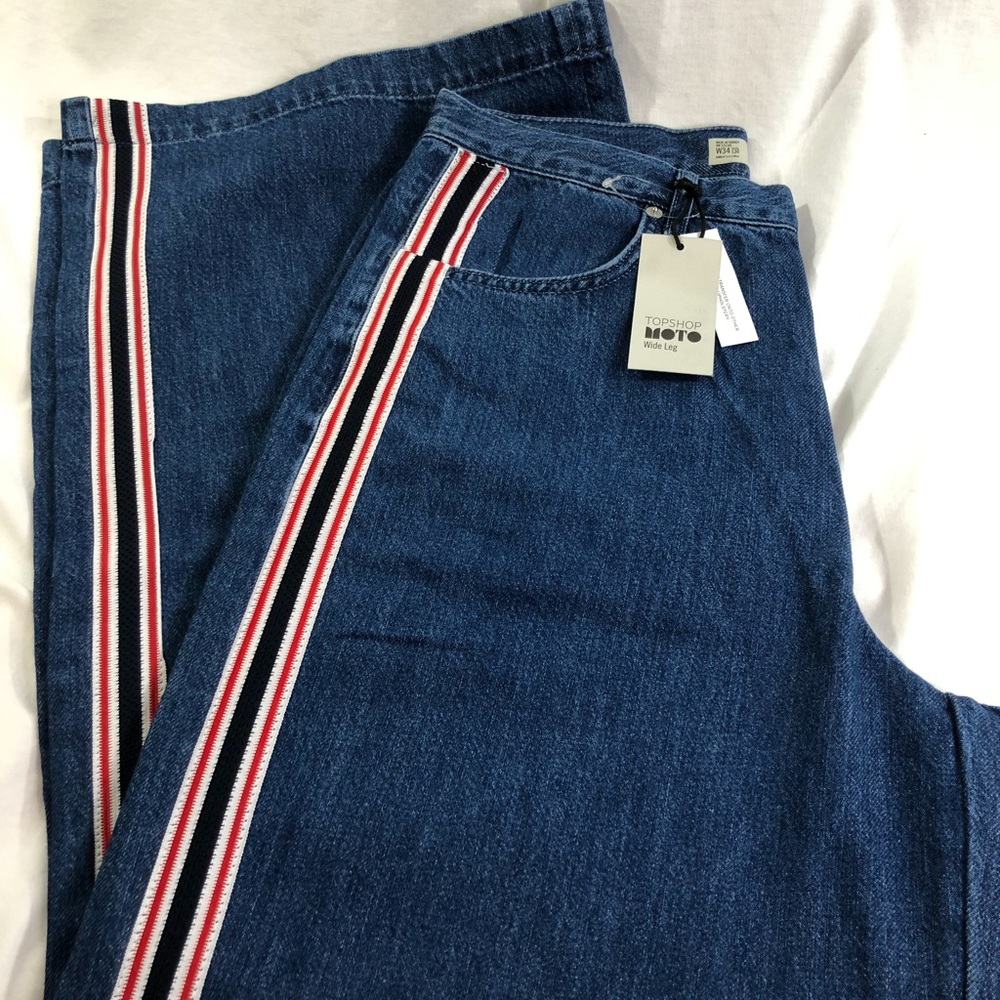 TopShop Wide Leg Moto Jean